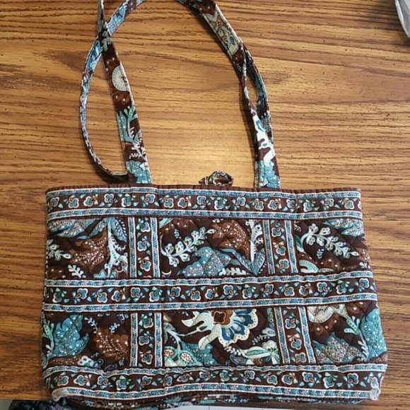 Vera Bradley Blue Brown Java Print Purse EUC - Picture 3 of 7